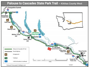 Palouse to Cascades State Park Trail MAPs and Information